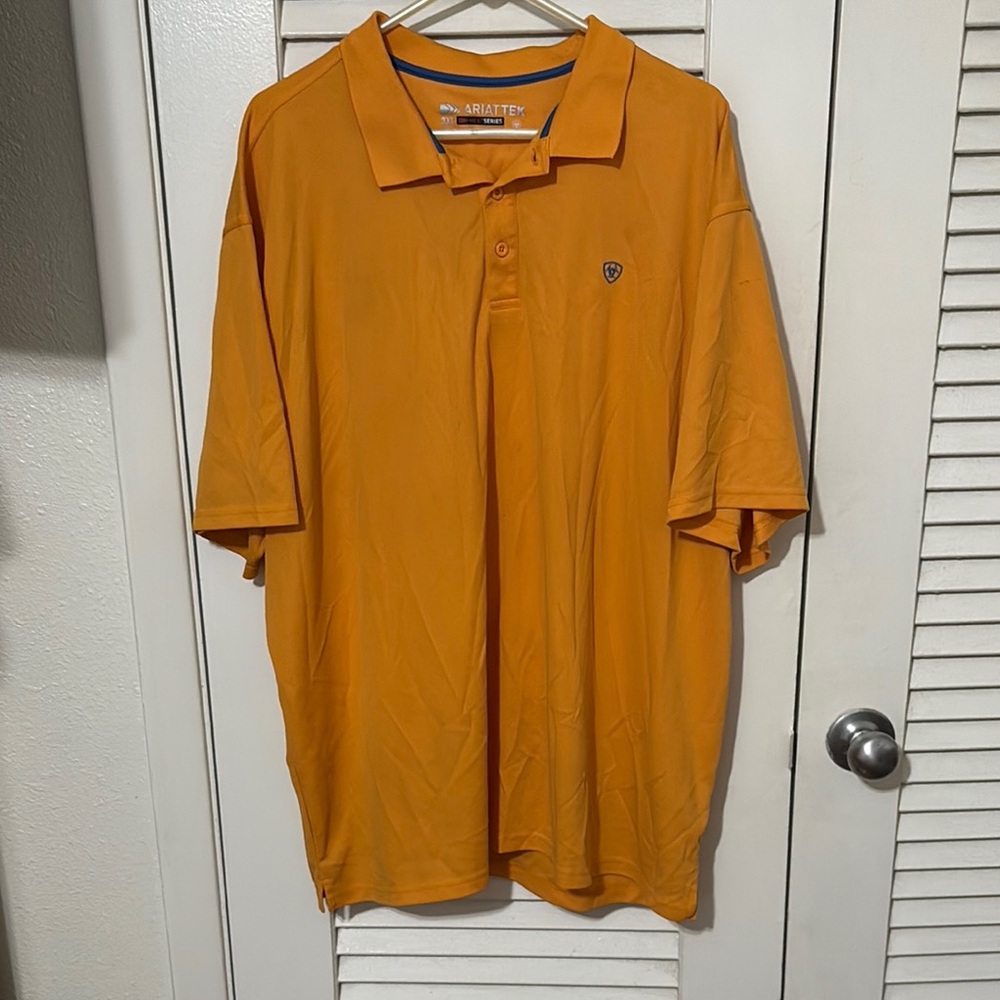 Ariat Orange Polo Shirt Vibrant Casual Style